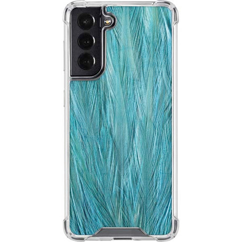 Feather Animal Print Galaxy S22 Clear Case