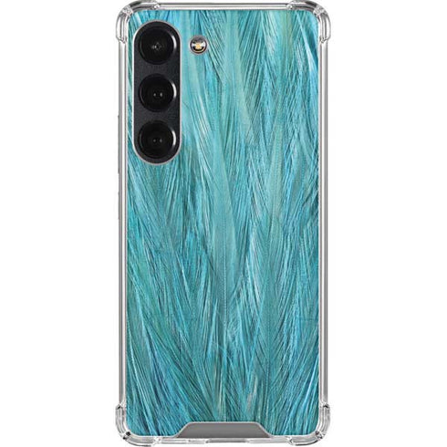 Feather Animal Print Galaxy S23 Clear Case