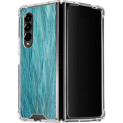 Feather Animal Print Galaxy Z Fold4 5G Clear Case