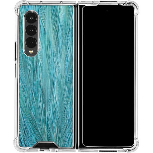 Feather Animal Print Galaxy Z Fold4 5G Clear Case