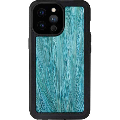 Feather Animal Print iPhone 14 Pro Max Waterproof Case