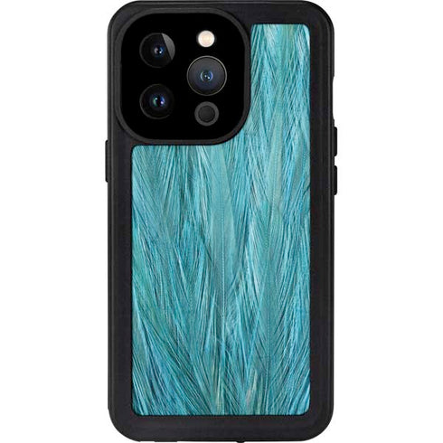 Feather Animal Print iPhone 14 Pro Waterproof Case