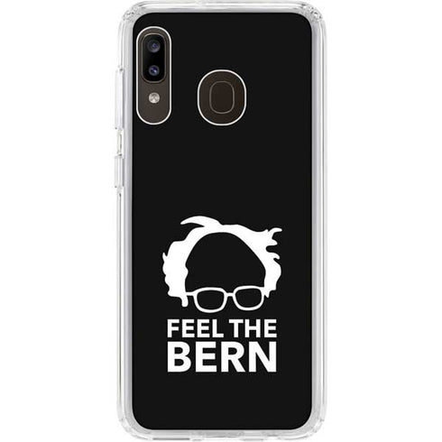 Feel The Bern Outline Galaxy A20 Clear Case