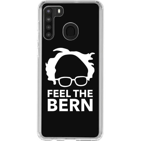 Feel The Bern Outline Galaxy A21 Clear Case