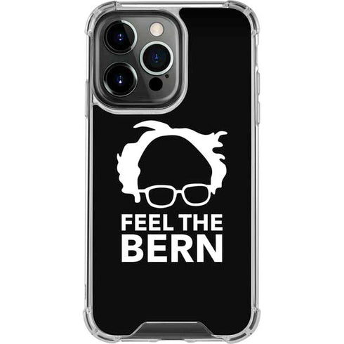 Feel The Bern Outline iPhone 14 Pro Clear Case