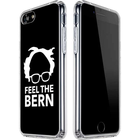 Feel The Bern Outline iPhone SE (2nd & 3rd Gen) Clear Case
