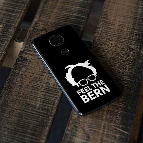 Feel The Bern Outline Moto E5 Plus Skin