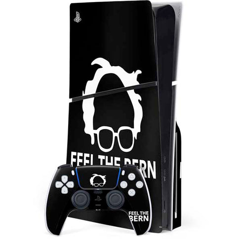 Feel The Bern Outline PS5 Slim Disk Bundle Skin