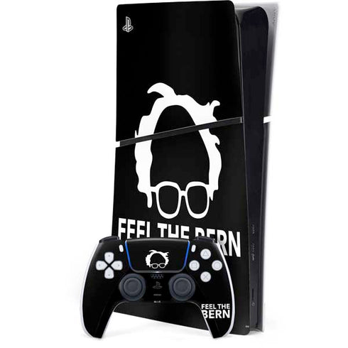 Feel The Bern Outline PS5 Slim Digital Edition Bundle Skin