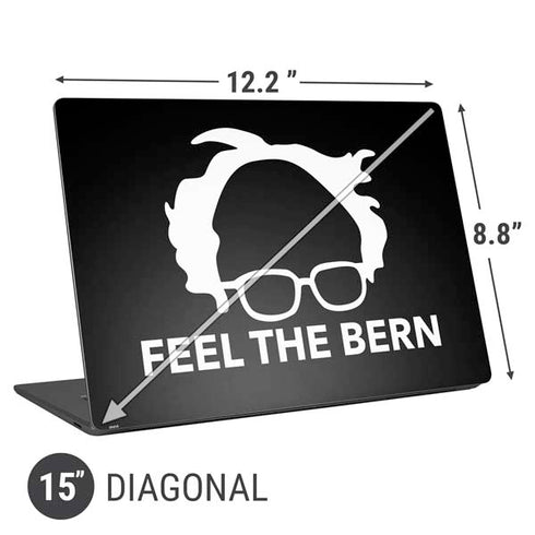 Feel The Bern Outline Universal Laptop 15in (12.2 x 8.8in) Skin