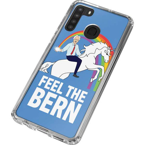 Feel The Bern Unicorn Galaxy A21 Clear Case