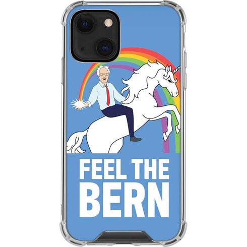 Feel The Bern Unicorn iPhone 13 Mini Clear Case