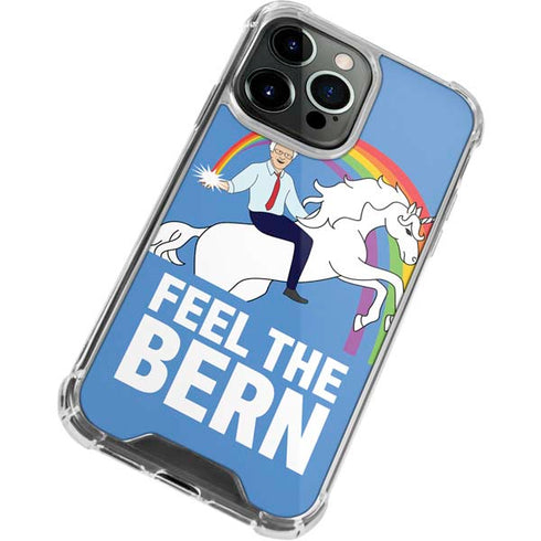 Feel The Bern Unicorn iPhone 15 Pro Max Clear Case