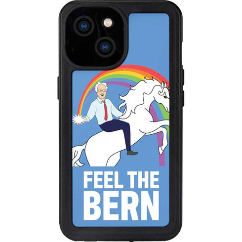 Feel The Bern Unicorn iPhone 15 Waterproof Case