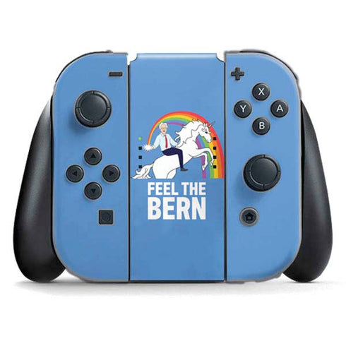 Feel The Bern Unicorn Nintendo Switch (2017-2021) Joy-Con Controller Skin