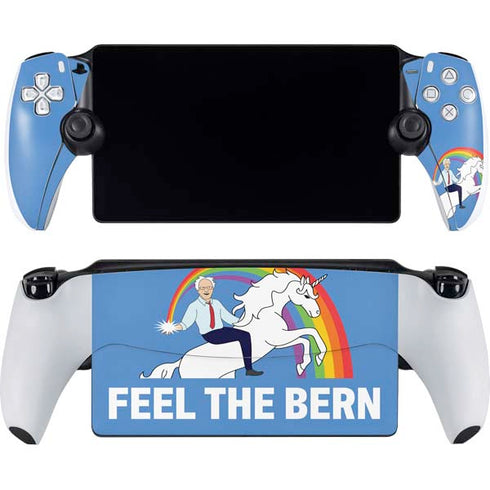 Feel The Bern Unicorn PlayStation Portal Remote Player Skin