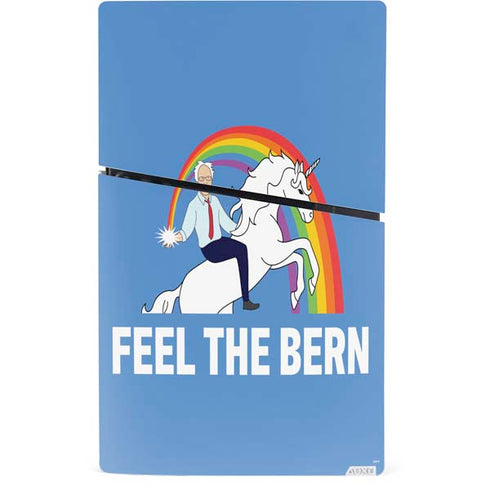Feel The Bern Unicorn PS5 Slim Digital Edition Bundle Skin