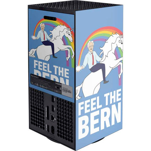 Feel The Bern Unicorn Xbox Series X Console Skin