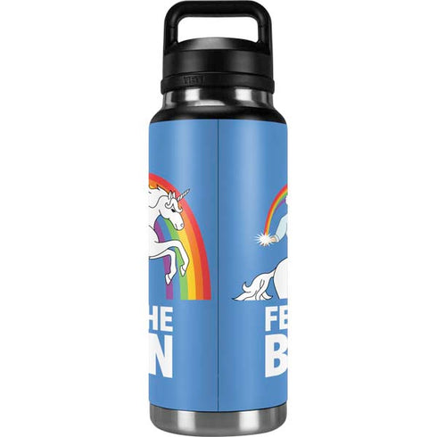 Feel The Bern Unicorn YETI Rambler 36oz Bottle Skin