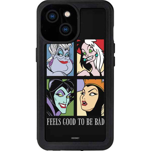 Disney Villains Characters Feels Good To Be Bad iPhone 15 Waterproof Case