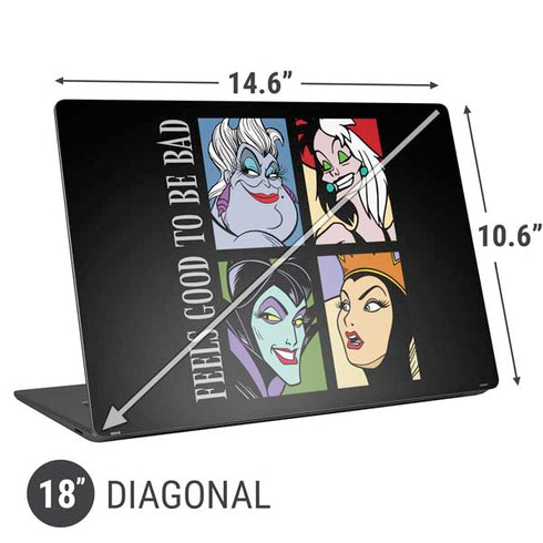 Disney Villains Characters Feels Good To Be Bad Universal Laptop 18in (14.6 x 10.6in) Skin