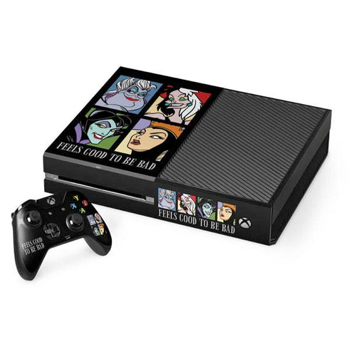 Disney Villains Characters Feels Good To Be Bad Xbox One Console and Controller Bundle Skin
