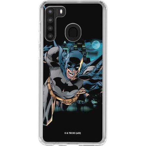 DC Comics Batman All Star Batman & Robin, The Boy Wonder Action Pose Art BY Jim Lee Galaxy A21 Clear Case