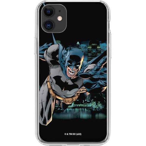 DC Comics Batman All Star Batman & Robin, The Boy Wonder Action Pose Art BY Jim Lee iPhone 11 Clear Case