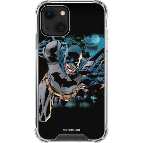 DC Comics Batman All Star Batman & Robin, The Boy Wonder Action Pose Art BY Jim Lee iPhone 14 Plus Clear Case