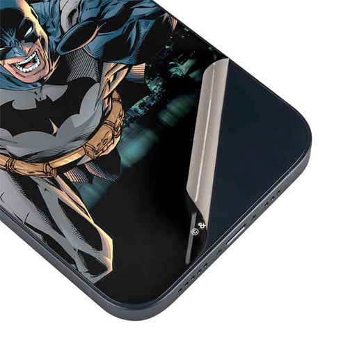 DC Comics Batman All Star Batman & Robin, The Boy Wonder Action Pose Art BY Jim Lee iPhone 15 Plus Skin