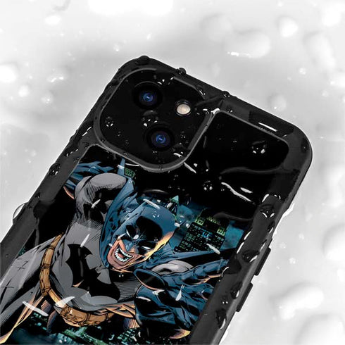 DC Comics Batman All Star Batman & Robin, The Boy Wonder Action Pose Art BY Jim Lee iPhone 15 Plus Waterproof Case