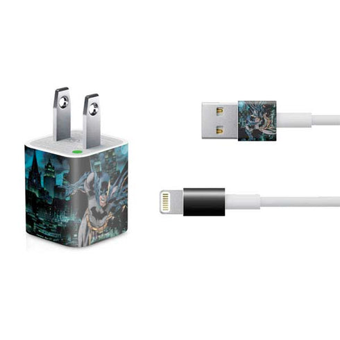 DC Comics Batman All Star Batman & Robin, The Boy Wonder Action Pose Art BY Jim Lee iPhone Charger (5W USB) Skin