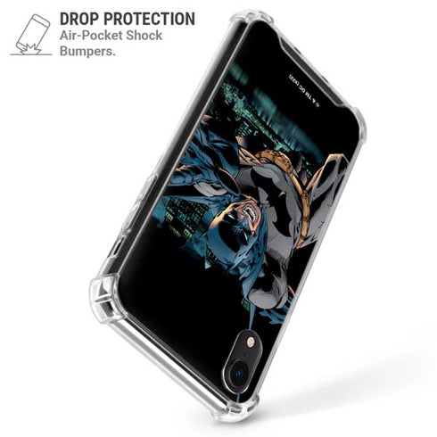 DC Comics Batman All Star Batman & Robin, The Boy Wonder Action Pose Art BY Jim Lee iPhone XR Clear Case