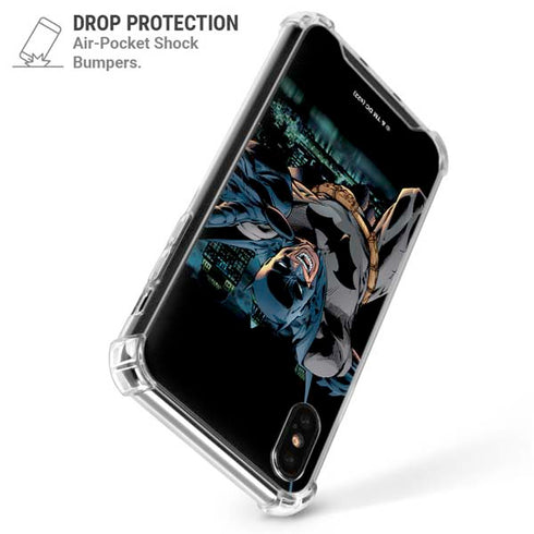 DC Comics Batman All Star Batman & Robin, The Boy Wonder Action Pose Art BY Jim Lee iPhone XS Max Clear Case