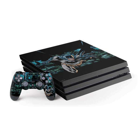 DC Comics Batman All Star Batman & Robin, The Boy Wonder Action Pose Art BY Jim Lee PS4 Pro Bundle Skin