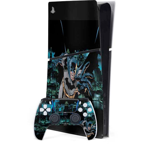 DC Comics Batman All Star Batman & Robin, The Boy Wonder Action Pose Art BY Jim Lee PS5 Slim Digital Edition Console Skin
