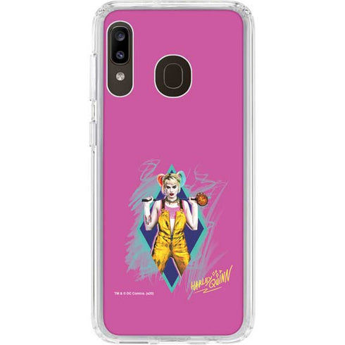 DC Comics Harley Quinn Movie Character Poster Galaxy A20 Clear Case