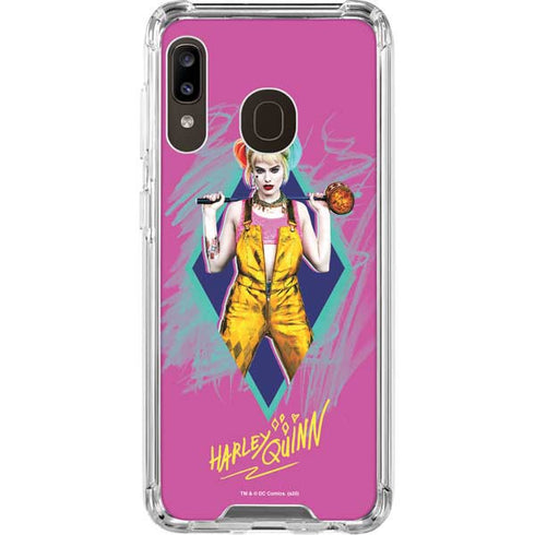DC Comics Harley Quinn Movie Character Poster Galaxy A30 Clear Case