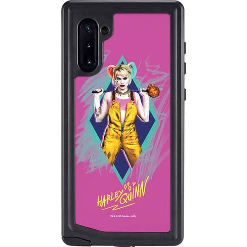 DC Comics Harley Quinn Movie Character Poster Galaxy Note 10 Waterproof Case