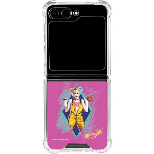 DC Comics Fierce Harley Quinn Galaxy Z Flip5 5G Clear Case