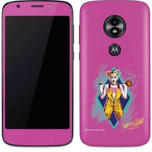 DC Comics Harley Quinn Movie Character Poster Moto E5 Play Skin