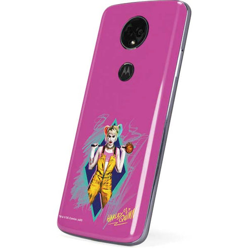 DC Comics Harley Quinn Movie Character Poster Moto E5 Plus Skin