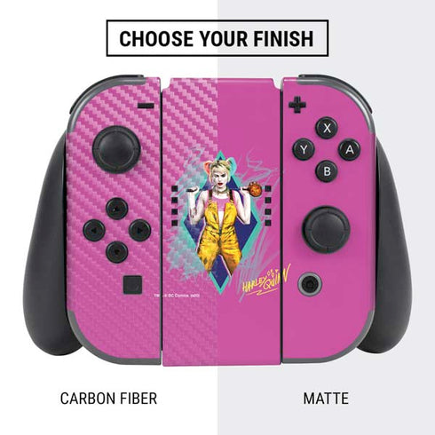 DC Comics Harley Quinn Movie Character Poster Nintendo Switch Bundle Skin