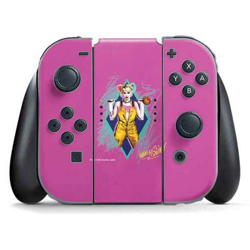 DC Comics Fierce Harley Quinn Nintendo Switch (2017-2021) Joy-Con Controller Skin