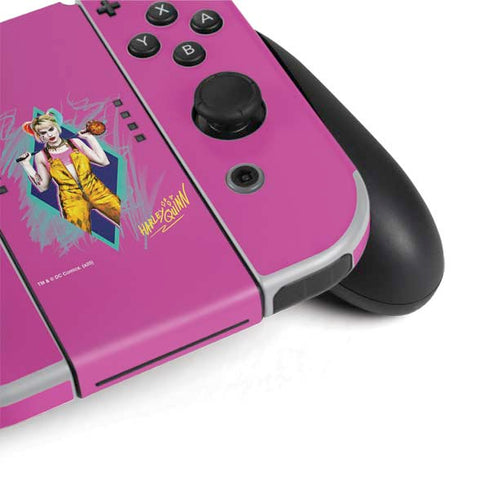 DC Comics Harley Quinn Movie Character Poster Nintendo Switch OLED (2021) Skin
