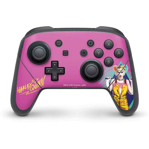 DC Comics Harley Quinn Movie Character Poster Nintendo Switch Pro Controller Skin