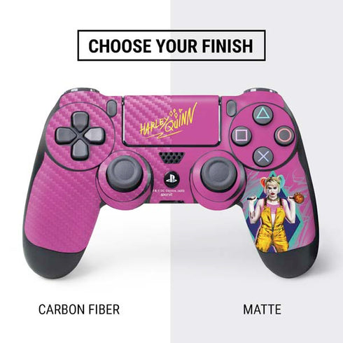 DC Comics Harley Quinn Movie Character Poster PS4 Pro/Slim Controller Skin