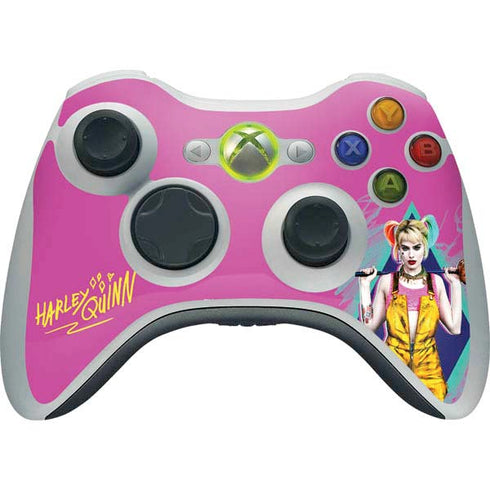 DC Comics Harley Quinn Movie Character Poster Xbox 360 Wireless Controller Skin