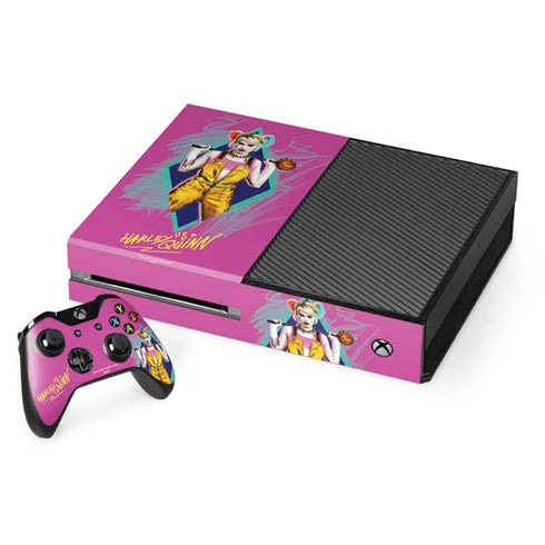 DC Comics Harley Quinn Movie Character Poster Xbox One Console and Controller Bundle Skin
