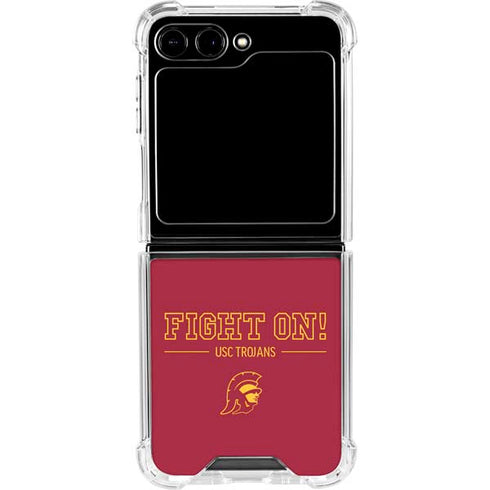 University of Southern California Fight On Galaxy Z Flip5 5G Clear Case